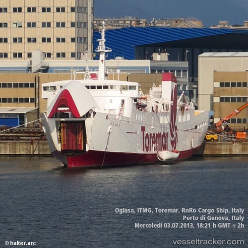 vessel Oglasa IMO: 7717341, Passenger Ro Ro Cargo Ship
