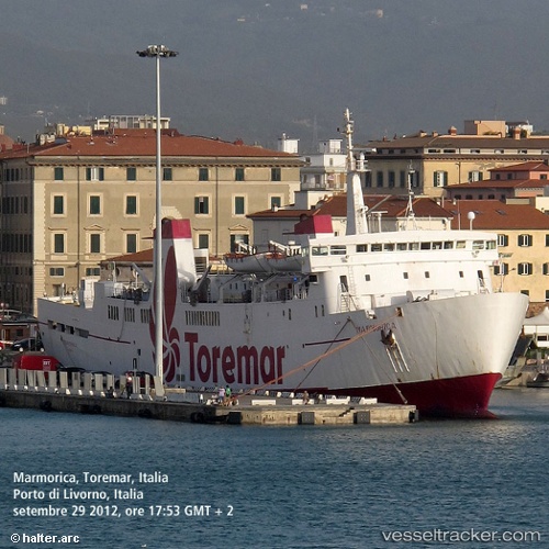 vessel Marmorica IMO: 7717353, Passenger Ro Ro Cargo Ship
