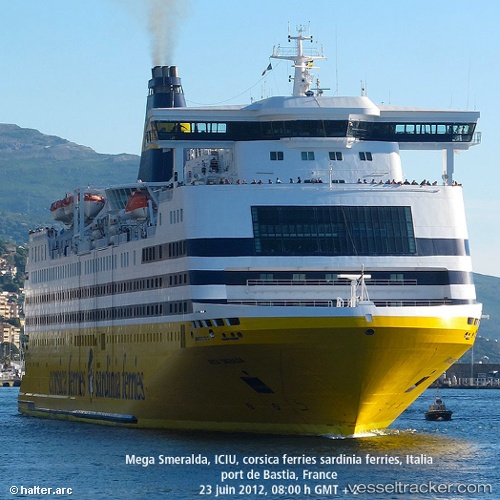 vessel Mega Smeralda IMO: 8306486, Passenger Ro Ro Cargo Ship
