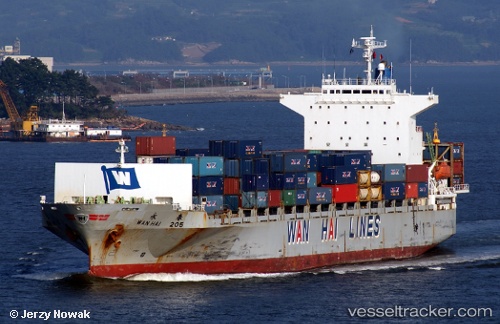 vessel Wan Hai 205 IMO: 8914025, Container Ship
