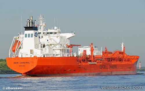 vessel BOW CARDINAL IMO: 9114244, Chemical/Oil Products Tanker