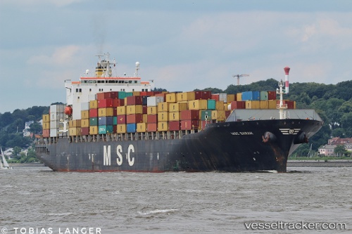vessel Msc Sarah IMO: 9181675, Container Ship
