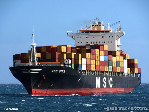 vessel Msc Gina IMO: 9202663, Container Ship
