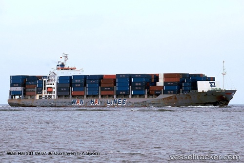 vessel Wan Hai 301 IMO: 9238155, Container Ship
