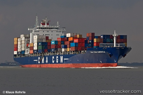vessel 'CMA CGM AMERICA' IMO: 9295971, 