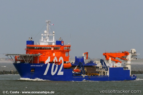 vessel North Ocean 102 IMO: 9382229, Offshore Support Vessel
