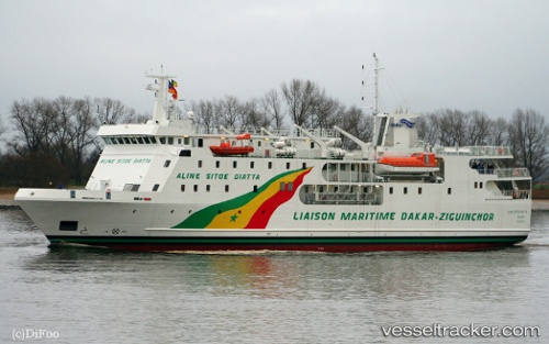 vessel Aline Sitoe Diatta IMO: 9383132, Passenger Ro Ro Cargo Ship
