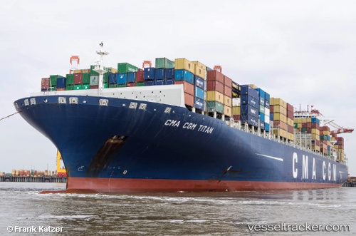 vessel Cma Cgm Titan IMO: 9399222, Container Ship
