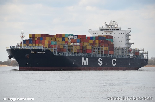 vessel MSC CORUNA IMO: 9480215, Container Ship