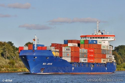 vessel Wes Janine IMO: 9504073, Container Ship
