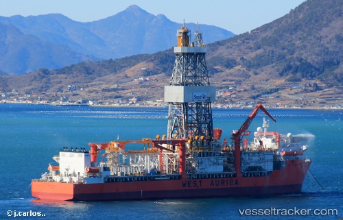 vessel WEST AURIGA IMO: 9609392, Drilling Ship