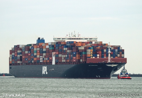 vessel 'APL SENTOSA' IMO: 9632040, 