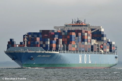 vessel Mol Brilliance IMO: 9685334, Container Ship
