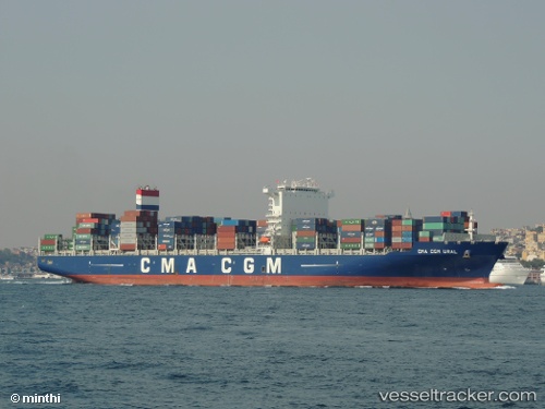 vessel Cma Cgm Ural IMO: 9705079, Container Ship
