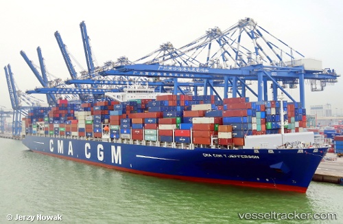 vessel Cma Cgm T.jefferson IMO: 9780861, Container Ship
